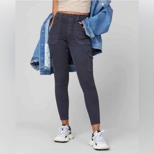 Spanx cargo stretch twill pants in navy